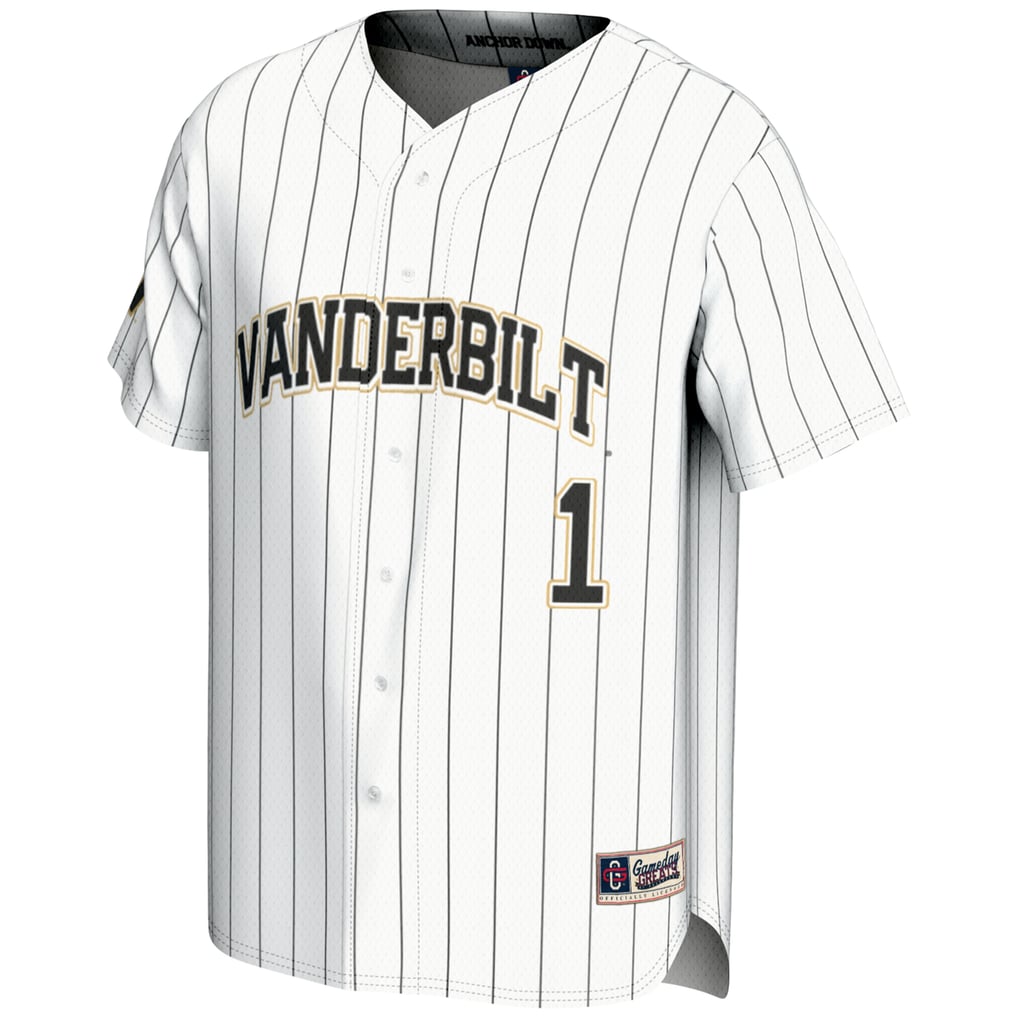 #1 Vanderbilt Commodores GameDay Greats Lightweight Baseball Jersey - White