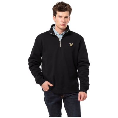  Vanderbilt Commodores League Collegiate Wear Essentials Fleece 2.0 Quarter-Zip Jacket - Black