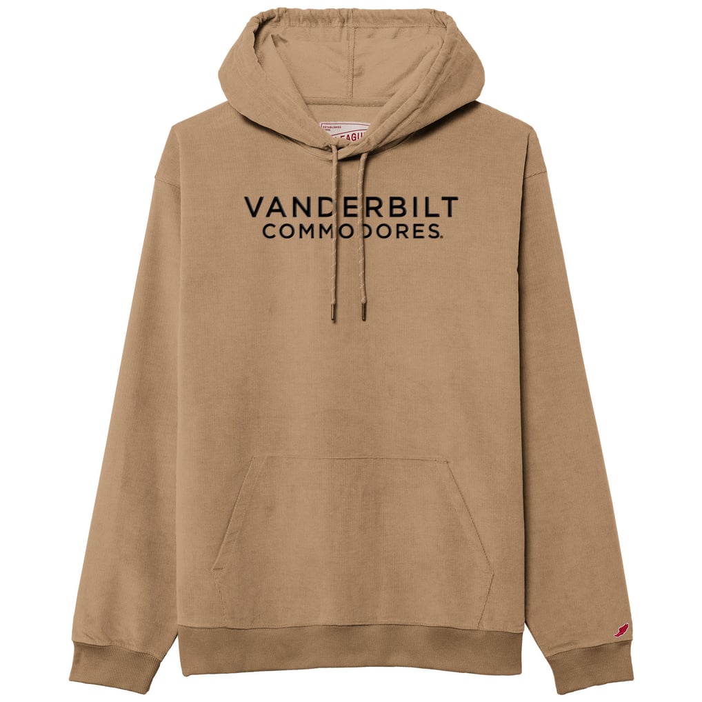 Vanderbilt Commodores League Collegiate Wear Stretch Cord Pullover Hoodie - Tan