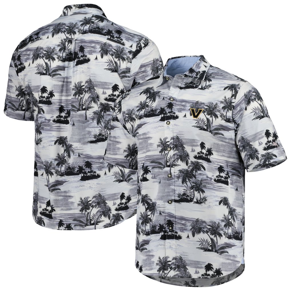 Vanderbilt Commodores Tommy Bahama Tropical Horizons Button-Up Shirt - Black