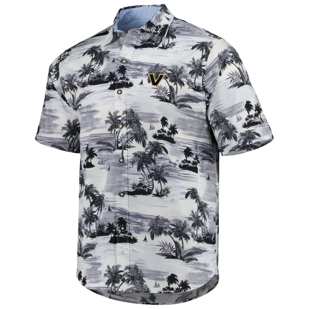 Vanderbilt Commodores Tommy Bahama Tropical Horizons Button-Up Shirt - Black