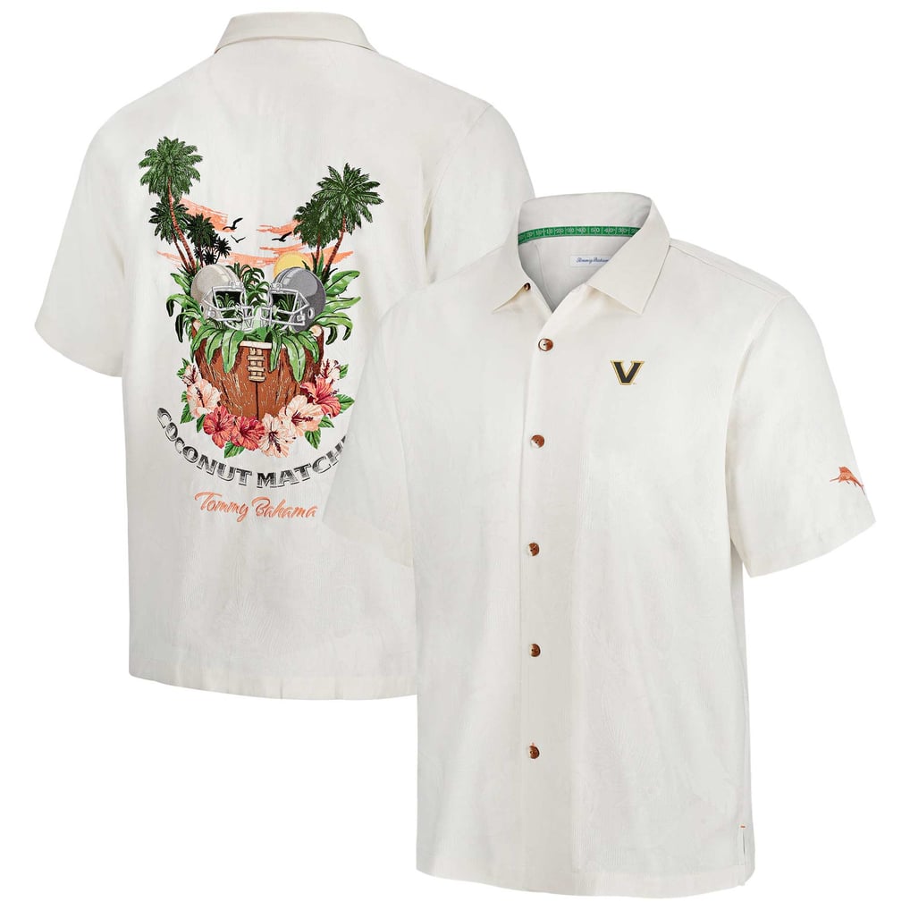 Vanderbilt Commodores Tommy Bahama Coconut Matchup Camp Button-Up Shirt - White