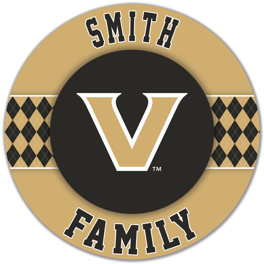 Vanderbilt Commodores 16" Personalized Circle Wall Art