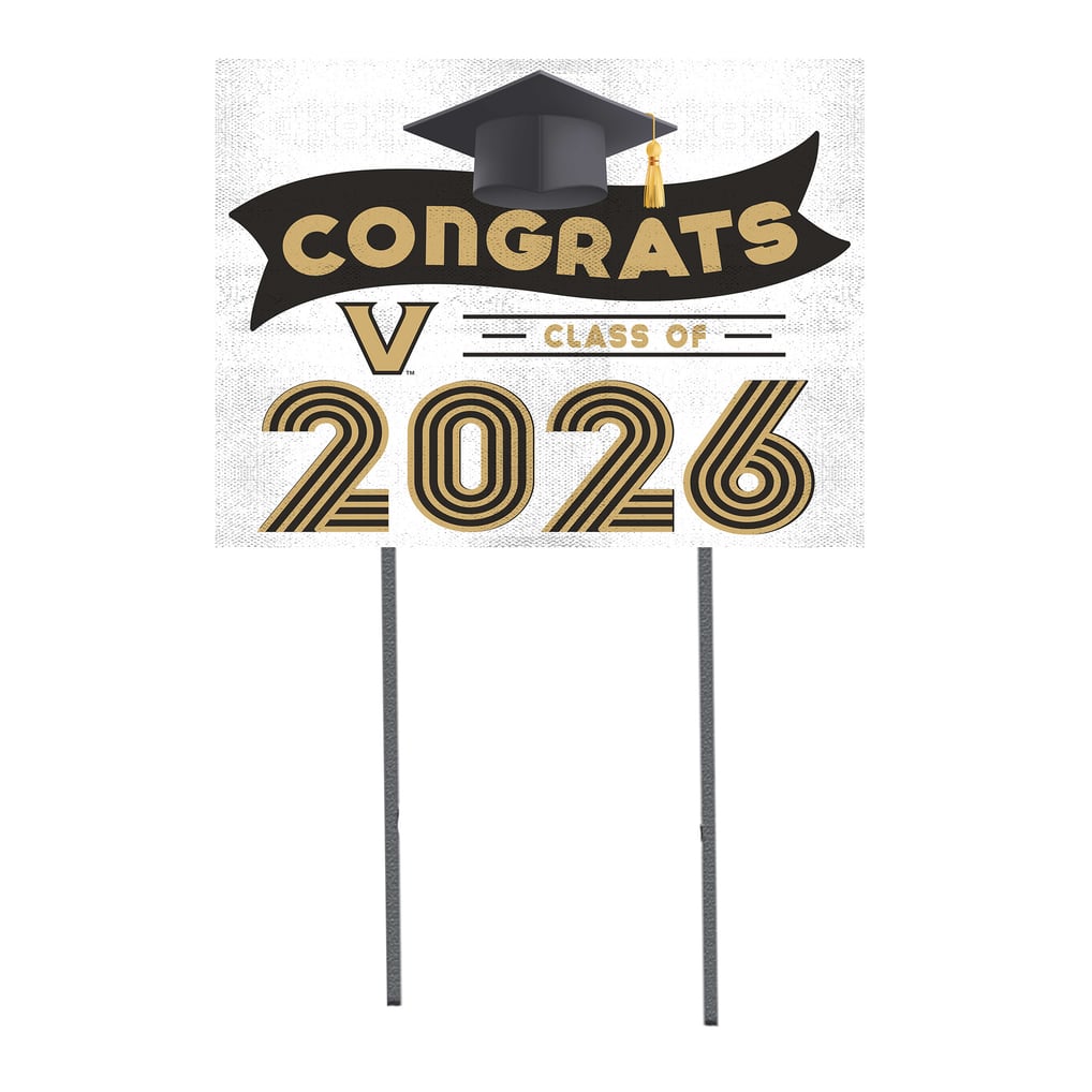 Vanderbilt Commodores 18" x 24" 2026 Grad Yard Sign with Stakes