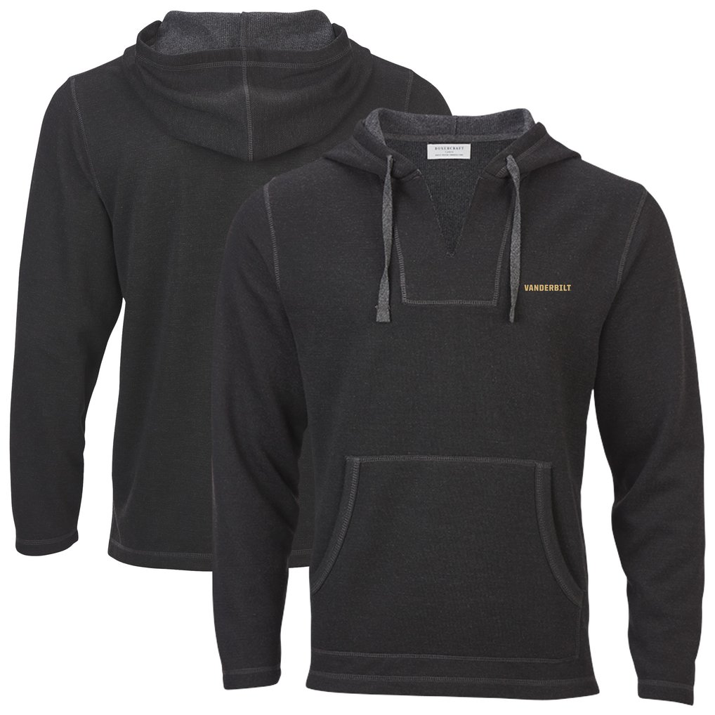 Vanderbilt Commodores Boxercraft Women's Baja Fleece V-Neck Pullover Hoodie - Black