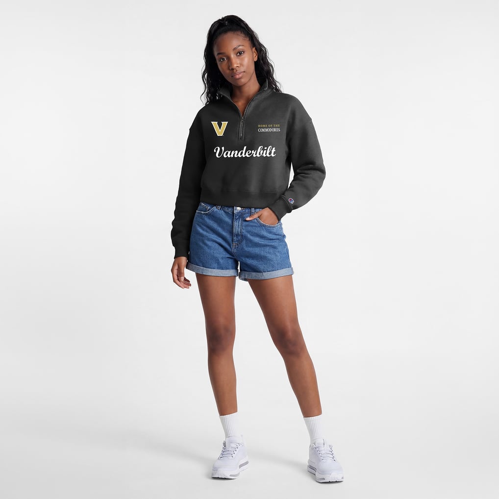 Vanderbilt Commodores Champion Women's Academic Triumph Quarter-Zip Tri-Blend Pullover - Black
