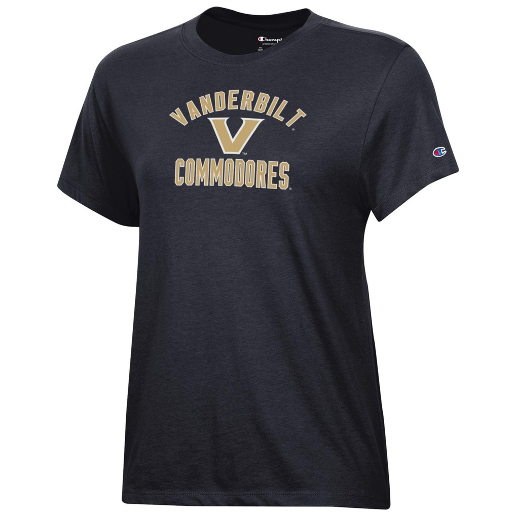  Vanderbilt Commodores Champion Women's Core T-Shirt - Black