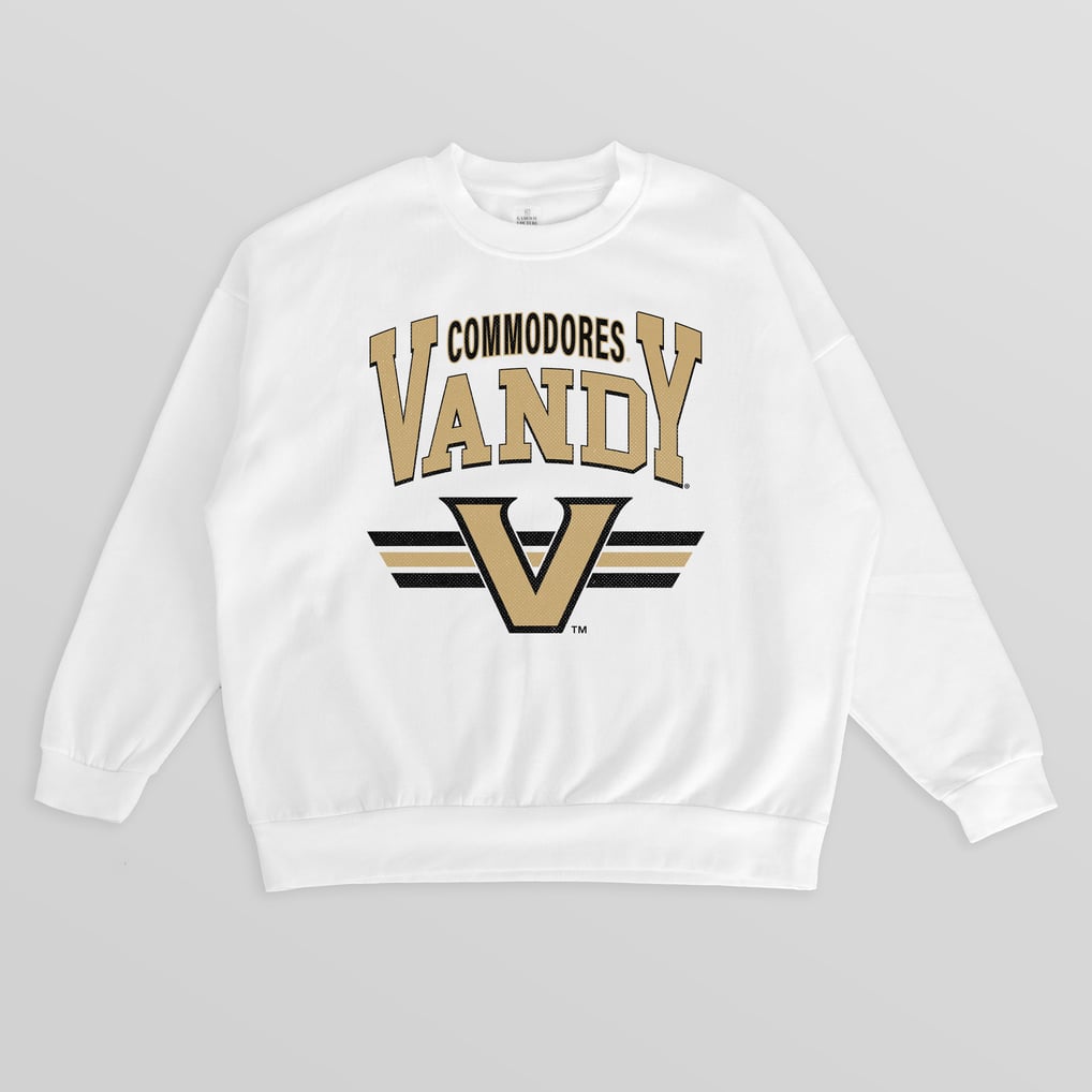 Vanderbilt Commodores Gameday Couture Women's Oversized Premium Fleece Sweatshirt - White