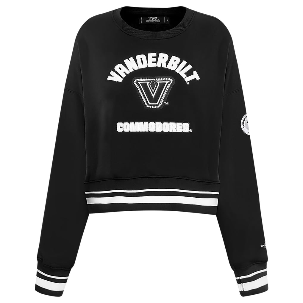  Vanderbilt Commodores Pro Standard Women's Pearl Cropped Pullover Sweatshirt - Black