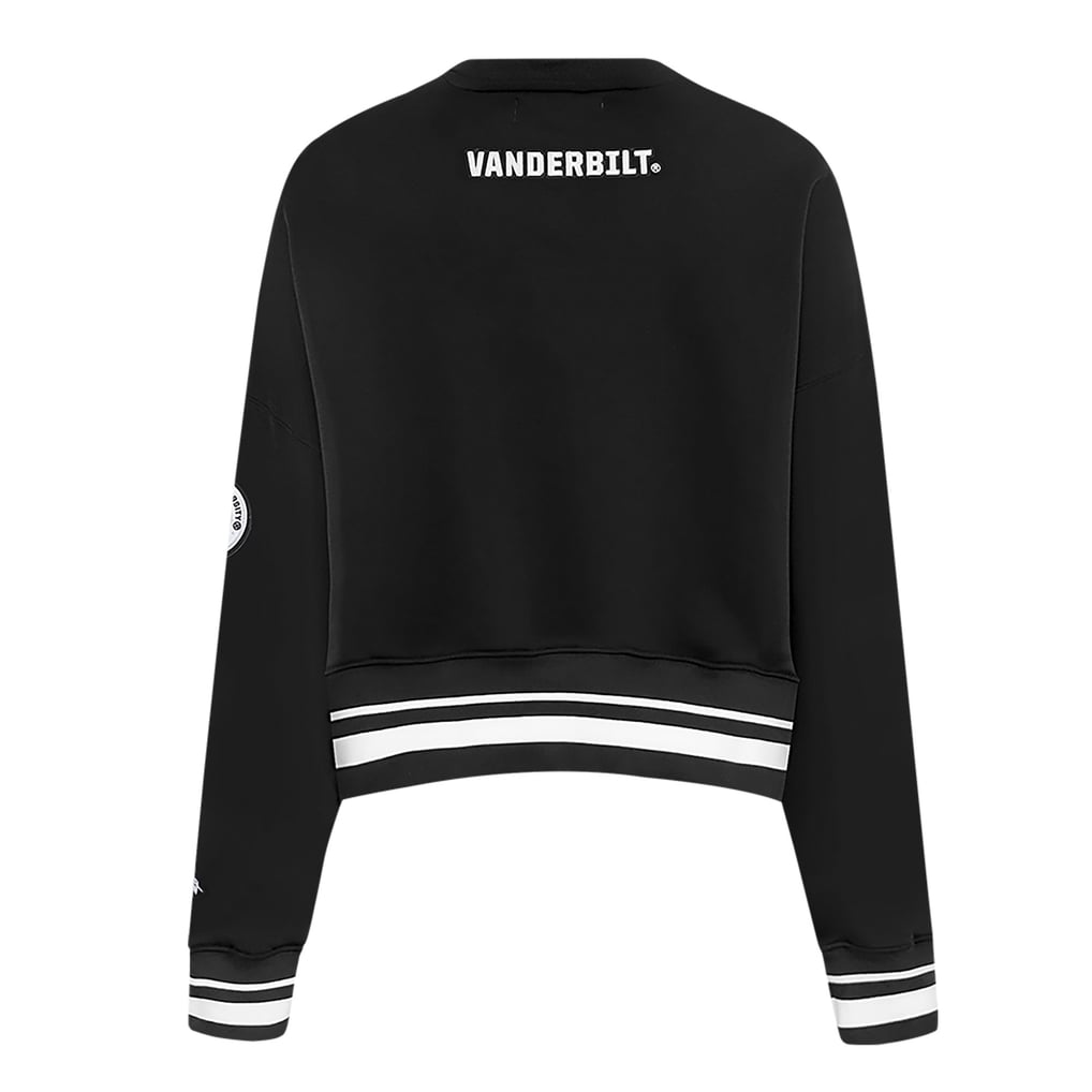  Vanderbilt Commodores Pro Standard Women's Pearl Cropped Pullover Sweatshirt - Black