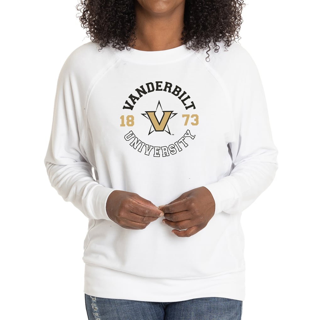 Vanderbilt Commodores Women's Rylee Raglan Tri-Blend Long Sleeve T-Shirt - White
