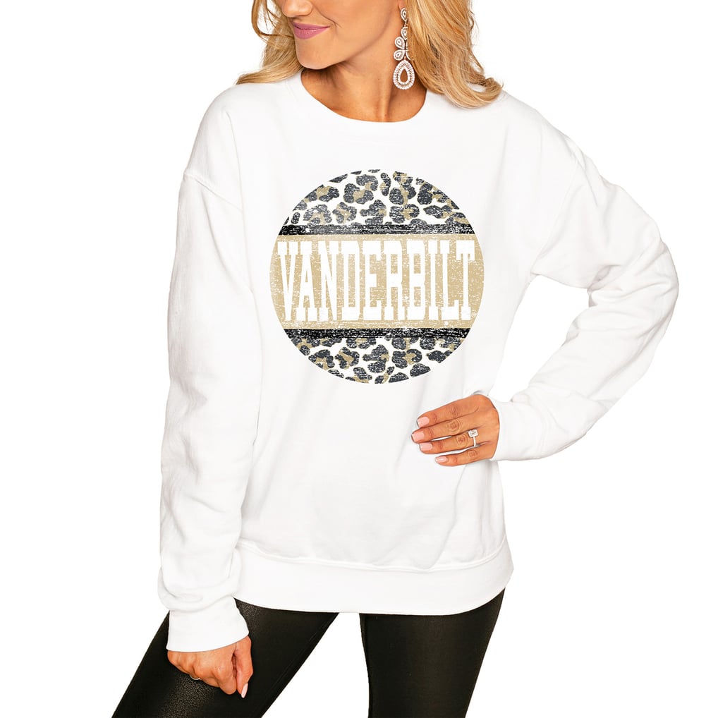 Vanderbilt Commodores Women's Scoop & Score Pullover Sweatshirt - White