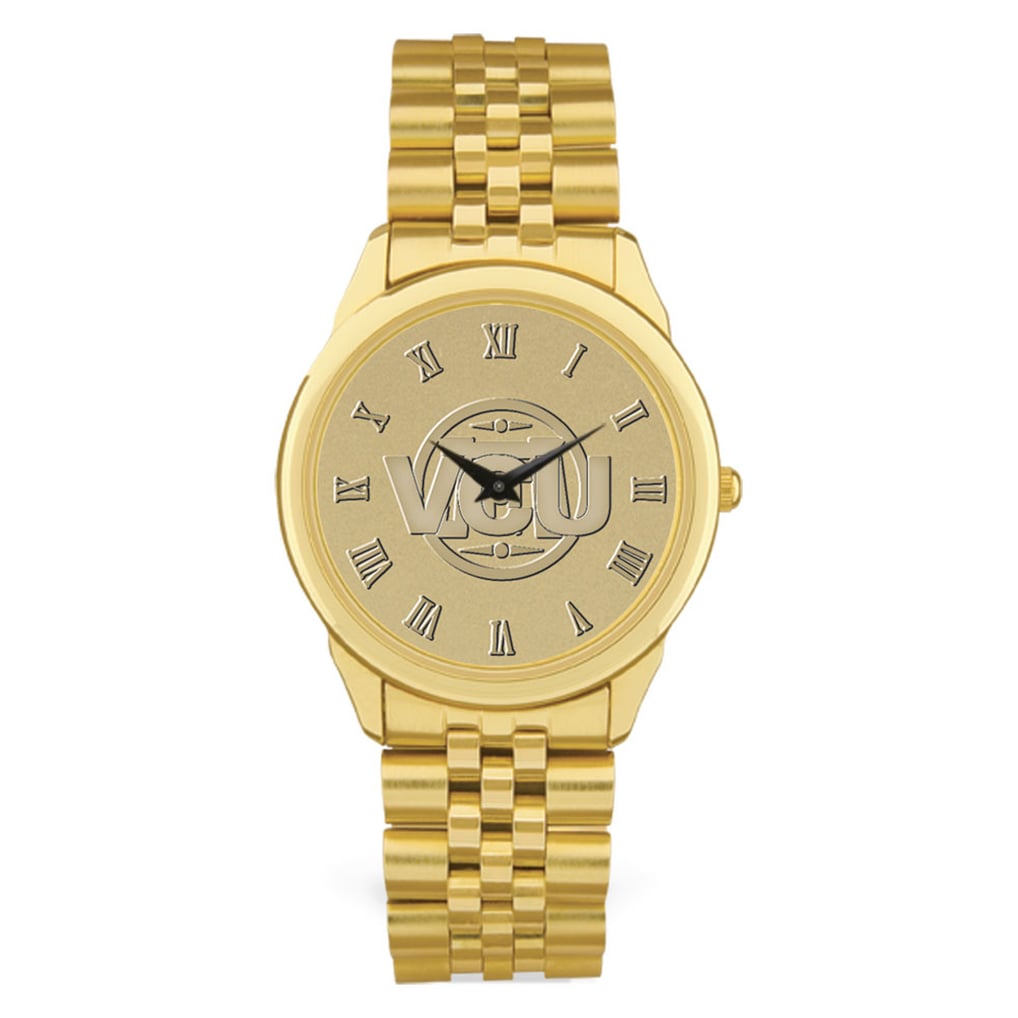 VCU Rams Medallion Rolled Link Bracelet Wristwatch - Gold