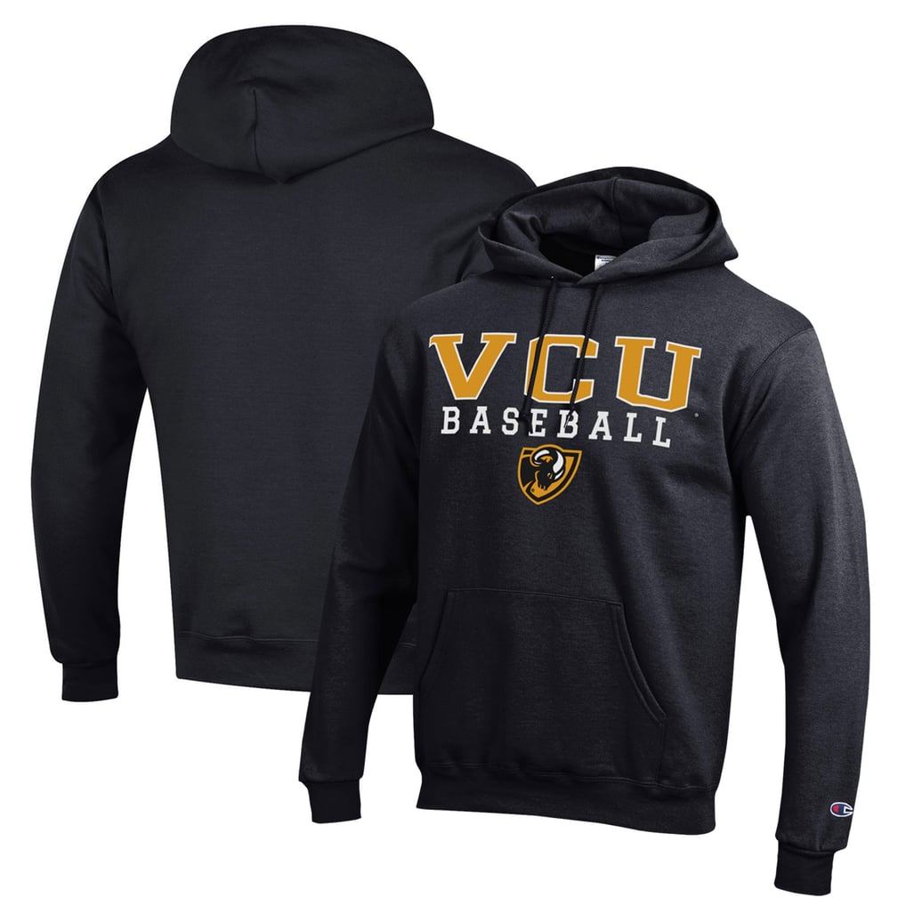  VCU Rams Champion Stack Baseball Powerblend Pullover Hoodie - Black