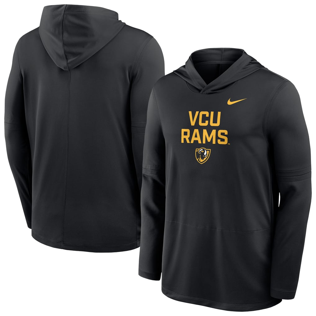  VCU Rams Nike Sideline Dri-FIT Lightweight Hooded Top - Black
