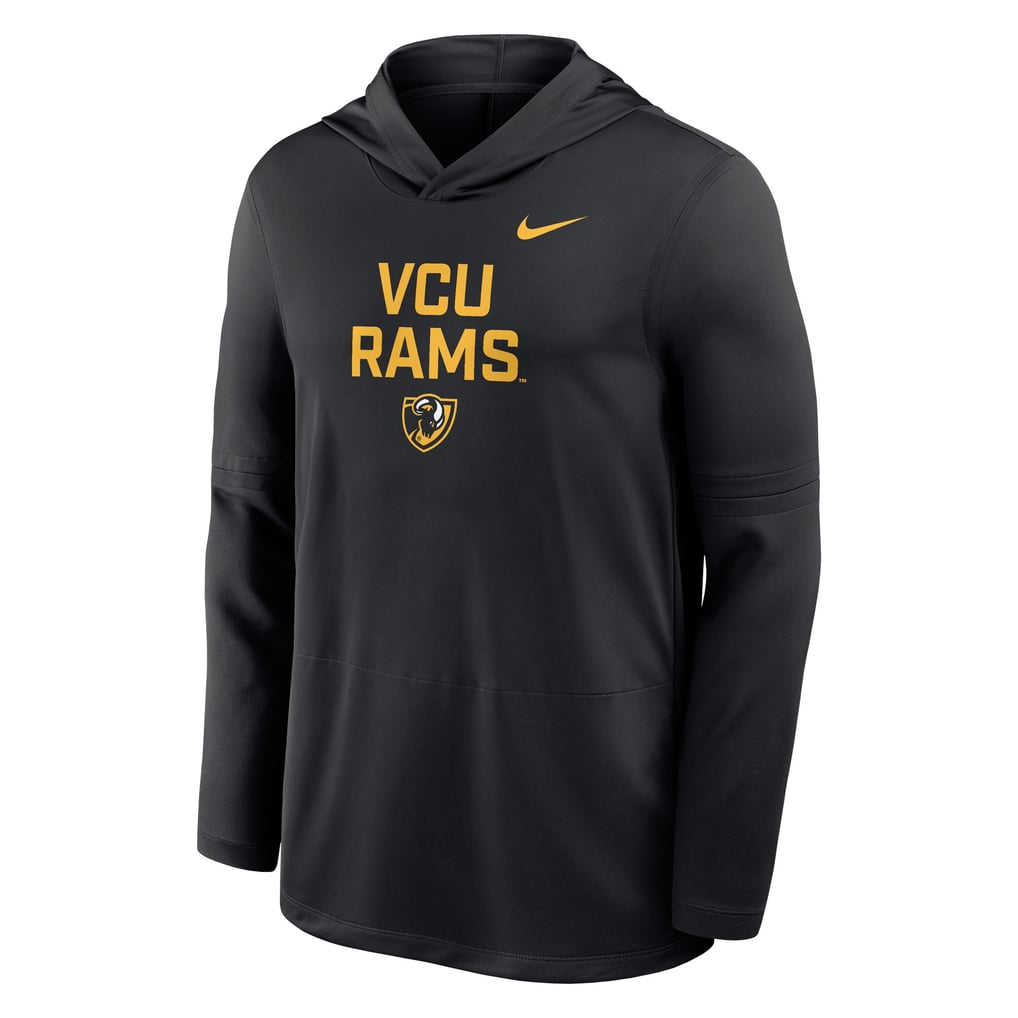  VCU Rams Nike Sideline Dri-FIT Lightweight Hooded Top - Black