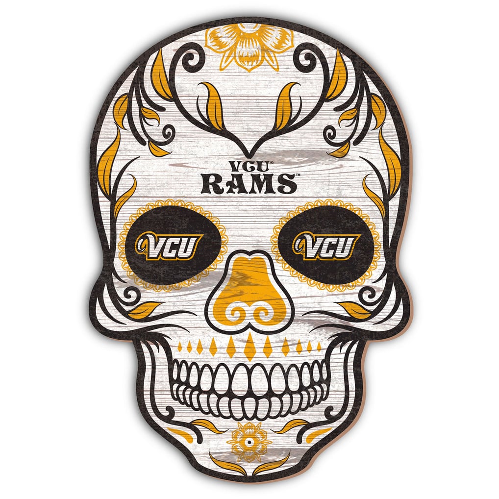 VCU Rams 12'' Sugar Skull Sign