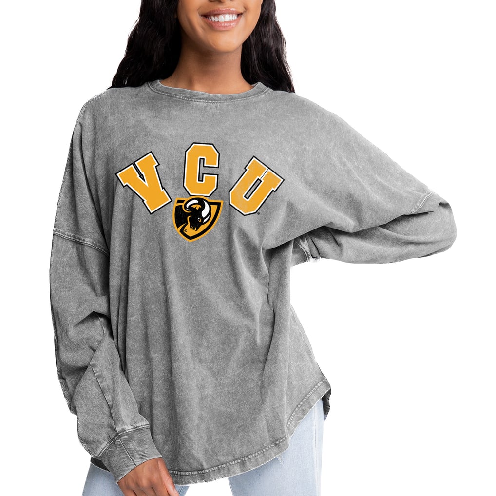 VCU Rams Gameday Couture Women's Faded Wash Pullover Sweatshirt - Gray