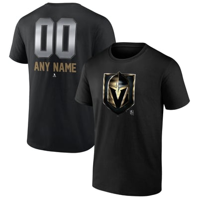 Vegas Golden Knights Personalized Midnight Mascot Logo T-Shirt - Black