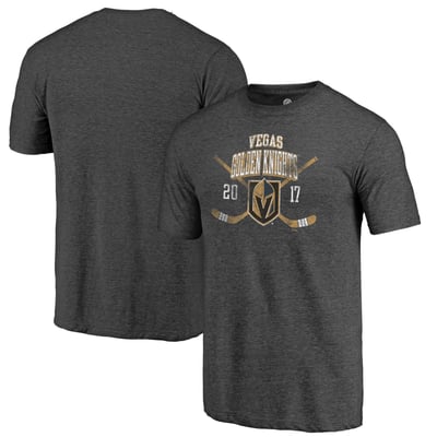  Vegas Golden Knights Line Shift Tri-Blend T-Shirt - Charcoal