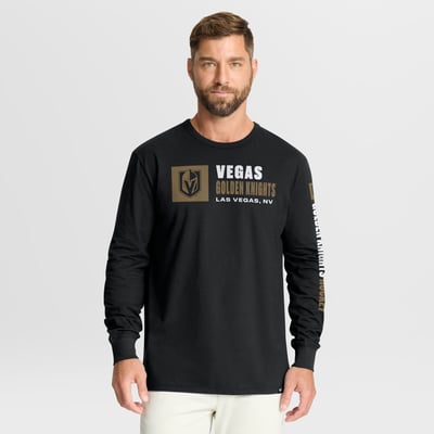 Vegas Golden Knights Fanatics Goal Crease Legacy Long Sleeve T-Shirt - Black