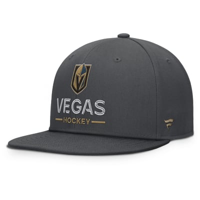Vegas Golden Knights Fanatics Authentic Pro Rink Lockup Snapback Hat - Charcoal
