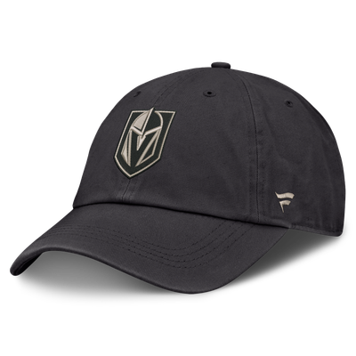 Vegas Golden Knights Fanatics Road Phantom Washed Adjustable Hat - Charcoal