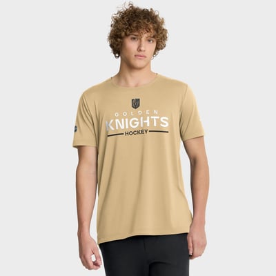 Vegas Golden Knights Fanatics Authentic Pro Rink Tech T-Shirt - Gold