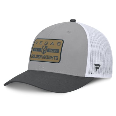 Vegas Golden Knights Fanatics Fundamental Adapt Trucker Adjustable Hat - Gray/Charcoal