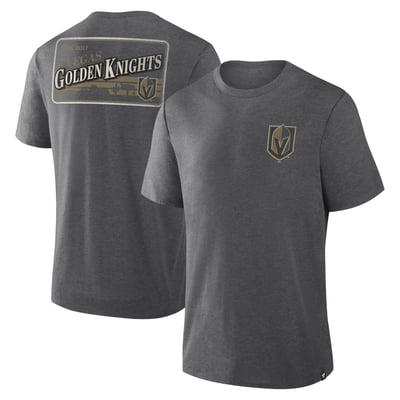 Vegas Golden Knights Fanatics Fan Lanes Tri-Blend T-Shirt - Heather Charcoal