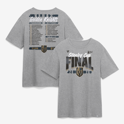  Vegas Golden Knights Fanatics 2026 Stanley Cup Final Roster T-Shirt - Heather Gray