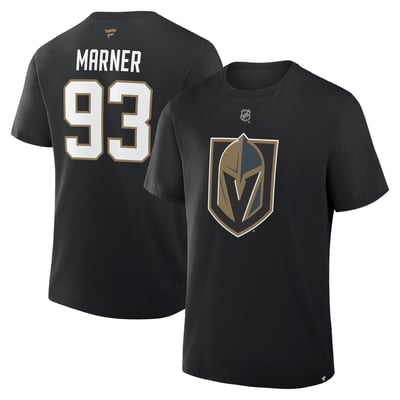 Mitch Marner Vegas Golden Knights Fanatics Authentic Stack Name & Number T-Shirt - Black