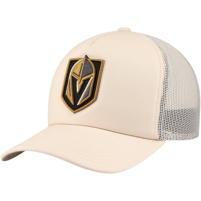 Vegas Golden Knights Mitchell & Ness Foam Front Trucker Adjustable Hat - Cream