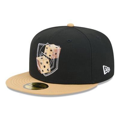 Vegas Golden Knights New Era City Icon Stitched Overlay 59FIFTY Fitted Hat - Black/Gold