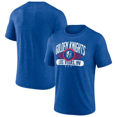  Vegas Golden Knights Badge of Honor Tri-Blend T-Shirt - Royal