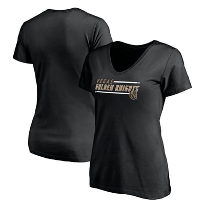 Vegas Golden Knights Women's Mascot In Bounds V-Neck T-Shirt - Black