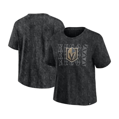  Vegas Golden Knights Fanatics Women's Faded Wash T-Shirt - Black