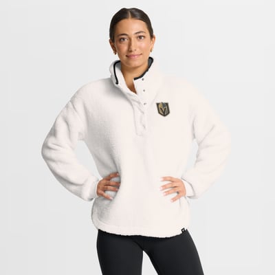 Vegas Golden Knights Fanatics Women's Rush Sherpa Half-Snap Pullover - White