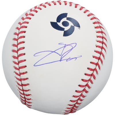 Jackson Chourio Venezuela Baseball Autographed Fanatics Authentic 2026 World Baseball Classic Baseball