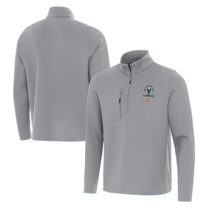  Venezuela Baseball Antigua 2026 World Baseball Classic Champions Insider Quarter-Zip Pullover - Gray