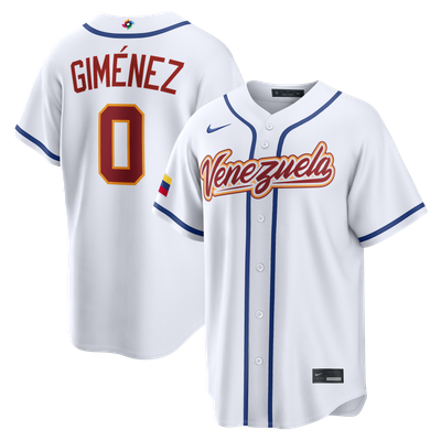 Andrés Giménez Venezuela Baseball Nike 2026 World Baseball Classic Home Stadium Jersey - White