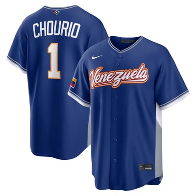 Jackson Chourio Venezuela Baseball Nike 2026 World Baseball Classic Road Stadium Jersey - Royal