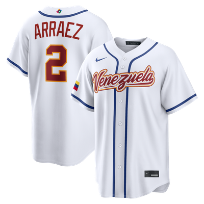 Luis Arraez Venezuela Baseball Nike 2026 World Baseball Classic Home Stadium Jersey - White