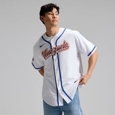 Venezuela Baseball Nike 2026 World Baseball Classic Home Stadium Jersey - White