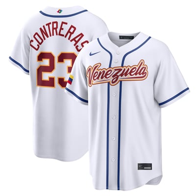 William Contreras Venezuela Baseball Nike 2026 World Baseball Classic Home Stadium Jersey - White