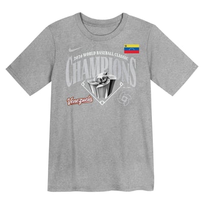  Venezuela Baseball Nike Preschool 2026 World Baseball Classic Champions Locker Room Takedown T-Shirt - Dark Heather Gray