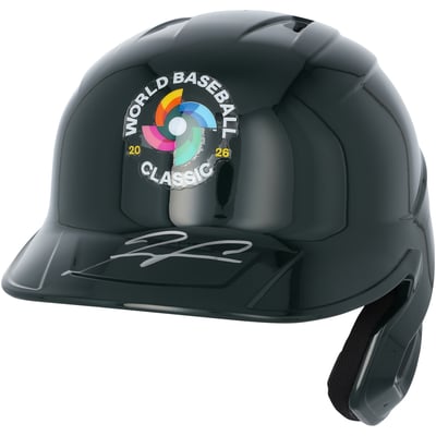 Ronald Acuna Jr. Venezuela Baseball Autographed Fanatics Authentic 2026 World Baseball Classic Champions Replica Batting Helmet 