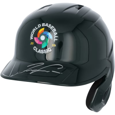 Ronald Acuña Jr. Venezuela Baseball Autographed Fanatics Authentic 2026 World Baseball Classic Logo Batting Helmet  