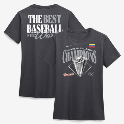  Venezuela Baseball Nike Women's 2026 World Baseball Classic Champions Locker Room T-Shirt - Anthracite