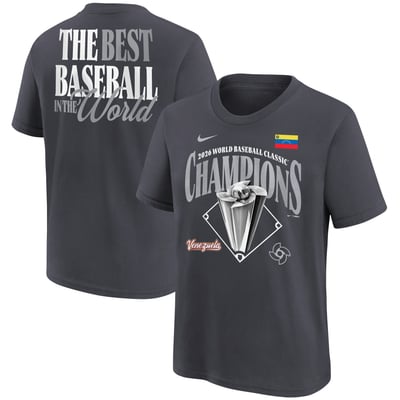  Venezuela Baseball Nike Youth 2026 World Baseball Classic Champions Locker Room T-Shirt - Anthracite